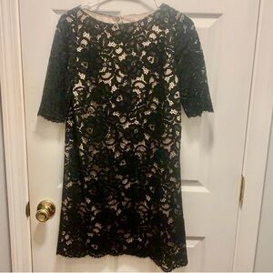 Kate Spade Black Floral Lace Mini Dress